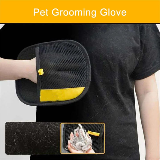 Gants de nettoyage et de collecte des poils pour animaux de compagnie.